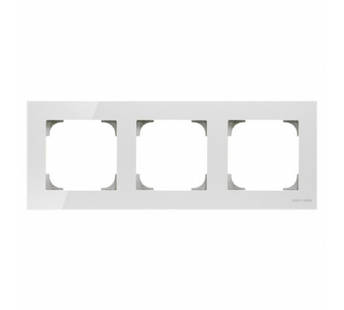 Рамка тройная ABB Sky, 8573 CB, белое стекло
