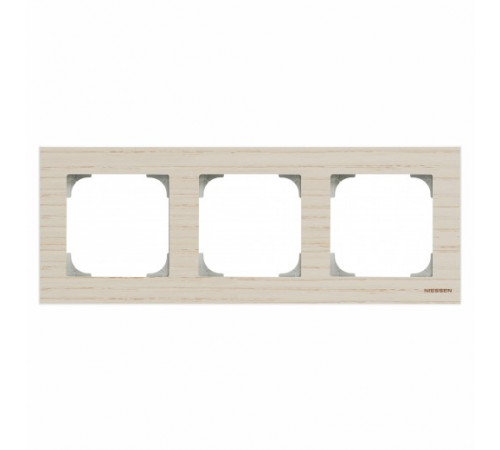 Рамка тройная ABB Sky, 8573 FR, белый ясень