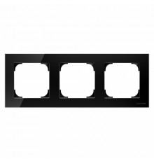 Рамка тройная ABB Sky, 8573 CN, черное стекло