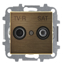 Розетка TV-R/SAT единственная ABB Sky, античная латунь
