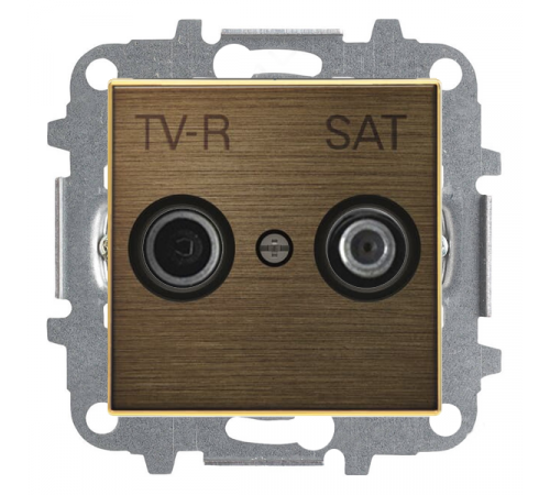 Розетка TV-R/SAT оконечная ABB Sky, античная латунь