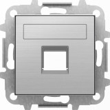 Розетка компьютерная одинарная RJ45 5 кат. ABB Sky, нержавеющая сталь