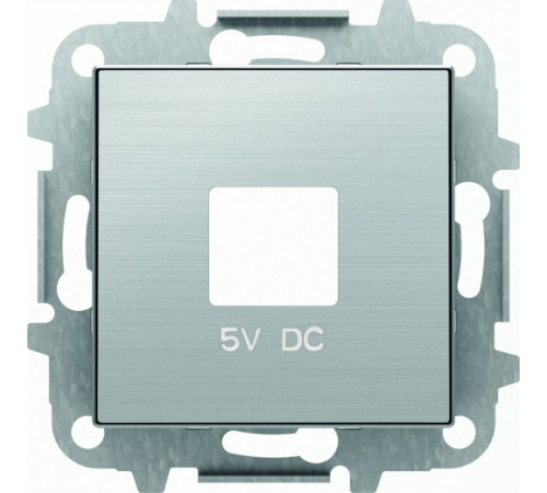Usb розетка двойная ABB Sky, нержавеющая сталь 8185 - 8585 AI