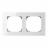 Рамка двойная ABB Sky, 8572 CB, белое стекло
