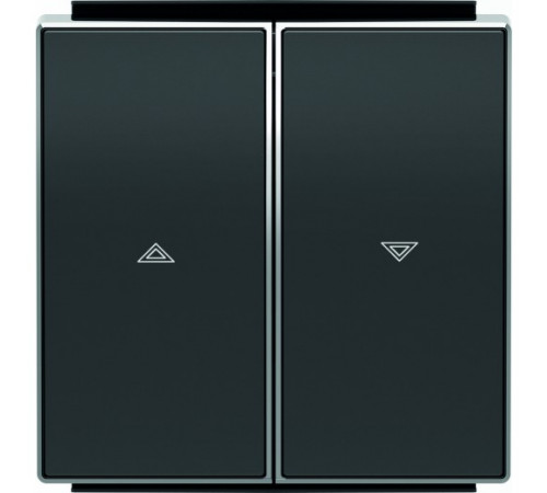 Выключатель управления жалюзи клавишный ABB Sky, черный бархат 8144.1 - 8544 NS