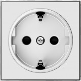 Розетка с заземлением со шторками с винтовыми клеммами ABB Sky, белый 8188 - 8588 BL