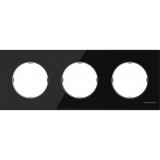 Рамка тройная ABB Skymoon,  8673 CN, черное стекло
