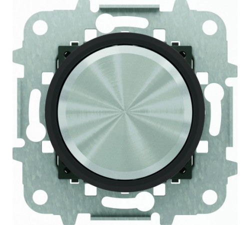 Светорегулятор поворотно-нажимной для LED (светодиодный), 4-100 Вт/ВА ABB Skymoon, черное стекло 8660.2 CN
