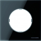 Рамка одинарная ABB Skymoon, 8671 CN, черное стекло