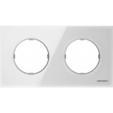 Рамка двойная ABB Skymoon,8672 CB, белое стекло