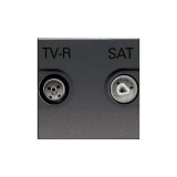 Розетка TV-R/SAT звезда ZENIT (антрацит) N2251.3 AN