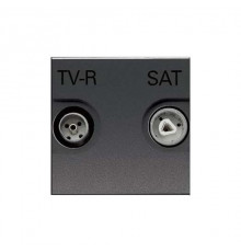 Розетка TV-R/SAT звезда ZENIT (антрацит) N2251.3 AN