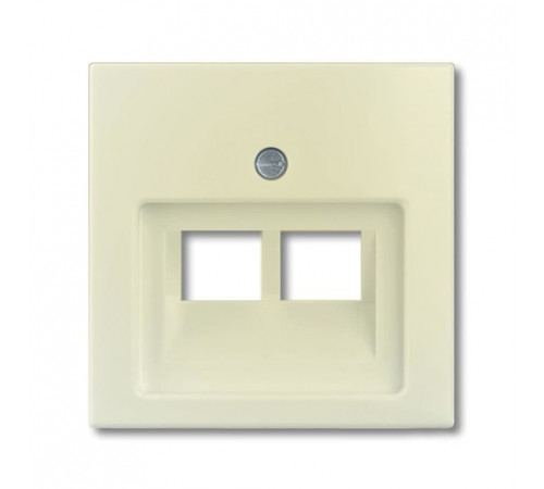 Розетка компьютерная Jung RJ-45 2 выхода кат.6 с лицевой панелью ABB Basic 55, слоновая кость