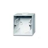 Коробка одинарная для открытого монтажа, ABB Basic 55, альпийский белый
