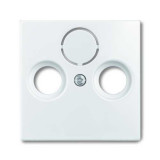 Розетка ТВ + радио проходная ABB Basic 55, белый