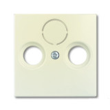 Розетка ТВ + радио проходная ABB Basic 55, слоновая кость