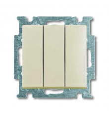 Выключатель трехклавишный ABB Basic 55, слоновая кость