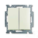 Выключатель двухклавишный ABB Basic 55, шале-белый