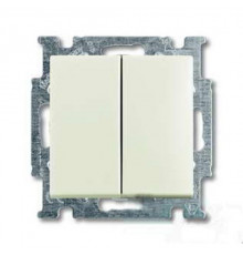 Выключатель двухклавишный ABB Basic 55, шале-белый