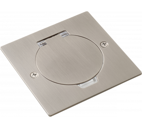 Donel Лючок Surface 2 мод. (1 мод. 45х45 мм.), круглая крышка, никель, IP44