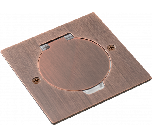Donel Лючок Surface 2 мод. (1 мод. 45х45 мм.), круглая крышка, красная медь, IP44