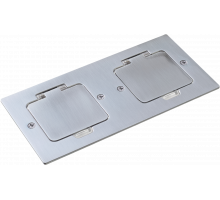 Donel Лючок Surface 4 мод. (2 мод. 45х45 мм.), полированное серебро, IP44