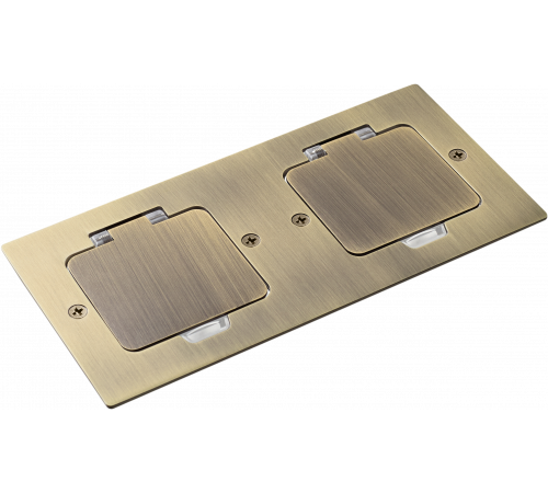 Donel Лючок Surface 4 мод. (2 мод. 45х45 мм.), античная латунь, IP44
