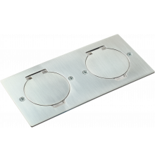 Donel Лючок Surface 4 мод. (2 мод. 45х45 мм.), круглая крышка, полированное серебро, IP44