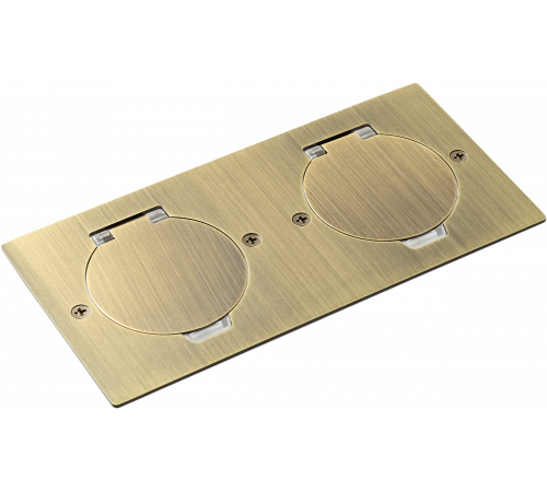 Donel Лючок Surface 4 мод. (2 мод. 45х45 мм.), круглая крышка, античная латунь, IP44