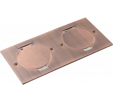 Donel Лючок Surface 4 мод. (2 мод. 45х45 мм.), круглая крышка, красная медь, IP44