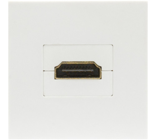 Розетка HDMI, 2мод., бел. (45х45мм), серия (тип) DEC DECF29W2