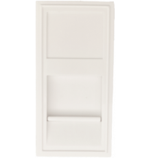 Donel Розетка DEC RJ45 UTP кат.6a, 1мод., бел. (22.5х45мм)