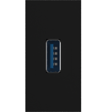 Donel Розетка информационная USB для передачи данных, 1мод., черн. (22.5х45мм), USB3.0, серия (тип)