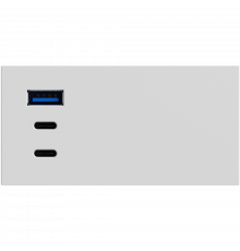 Donel USB зарядное устройство, 100W, Type A + C + C, 4 мод., бел. (90х45мм)