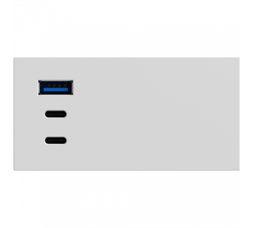 Donel USB зарядное устройство, 100W, Type A + C + C, 4 мод., бел. (90х45мм)