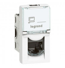 Розетка компьютерная RJ45 Cat.6a (UTP) Mosaic, DLP, DLP floor, DLP IP 44, DLP IP 40, одинарная, цвет - белый