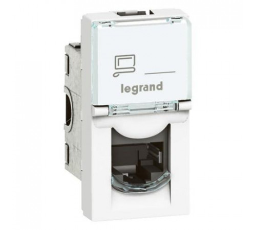 Розетка компьютерная RJ45 Cat.6a (UTP) Mosaic, DLP, DLP floor, DLP IP 44, DLP IP 40, одинарная, цвет - белый