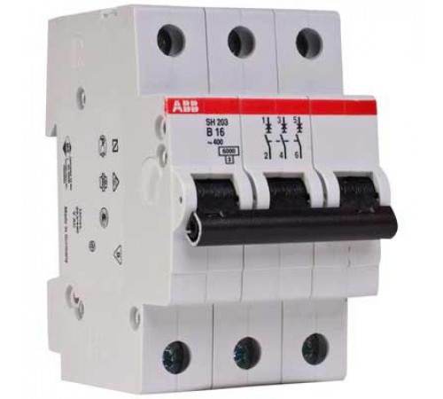 ABB Выключатель автоматический 3-полюсной SH203 C50 2CDS213001R0504