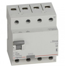 Legrand УЗО RX3 ВДТ 30мА 63А 4П AC 402064