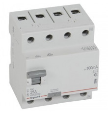 Legrand УЗО RX3 ВДТ 100мА 25А 4П AC 402066