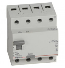 Legrand УЗО RX3 ВДТ 100мА 40А 4П AC 402067