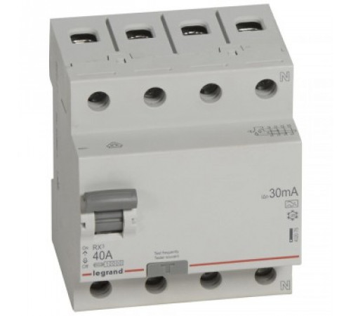 Legrand УЗО RX3 ВДТ 30мА 40А 4П A 402075