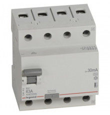Legrand УЗО RX3 ВДТ 30мА 63А 4П A 402076