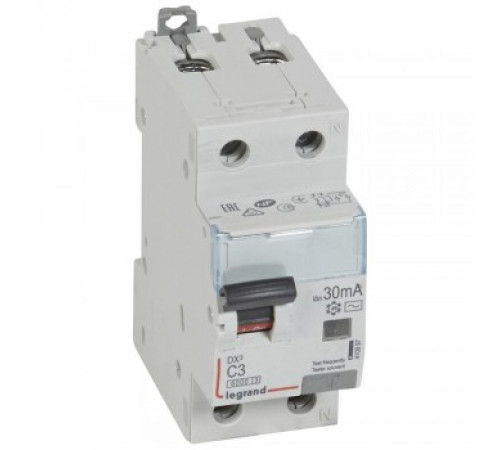 Legrand 410997 АВДТ DX3 1П+Н C3А 30MA-AC