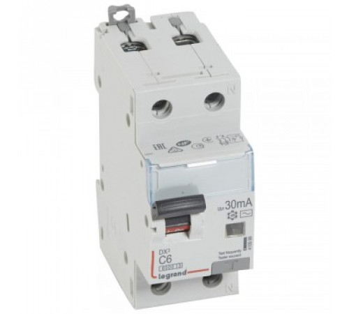 Legrand 410999 АВДТ DX3 1П+Н C6А 30MA-AC