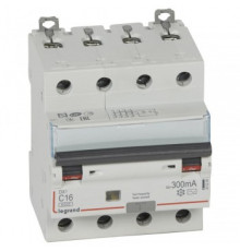 Legrand 411205 АВДТ DX3 4П C16А 300MA-AC
