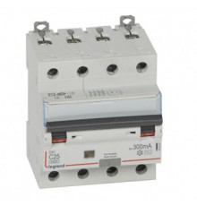 Legrand 411207 АВДТ DX3 4П C25А 300MA-AC