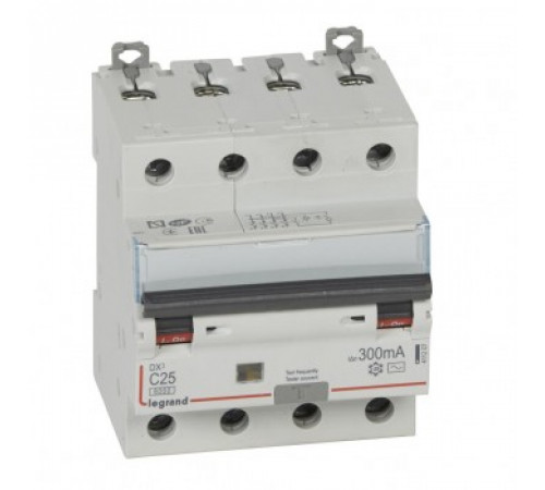 Legrand 411207 АВДТ DX3 4П C25А 300MA-AC