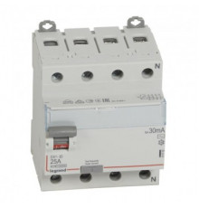 Legrand УЗО 411702 ВДТ DX3 4П 25А AC 30мА N справ