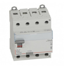 Legrand УЗО 411704 ВДТ DX3 4П 63А AC 30мА N справ